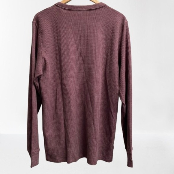 Rhone Waffle Knit Henley in Grape Shake Heather NEW XL - Picture 3 of 4